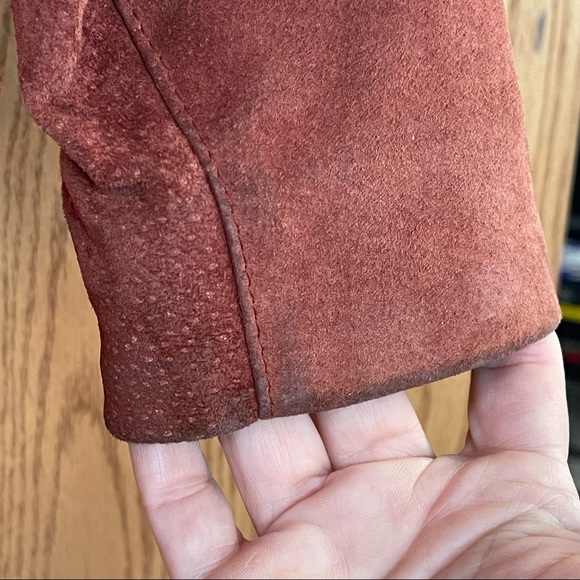 DAVID JAMES Vintage Leather Fringe Jacket SZ 13/14 - Picture 11 of 14